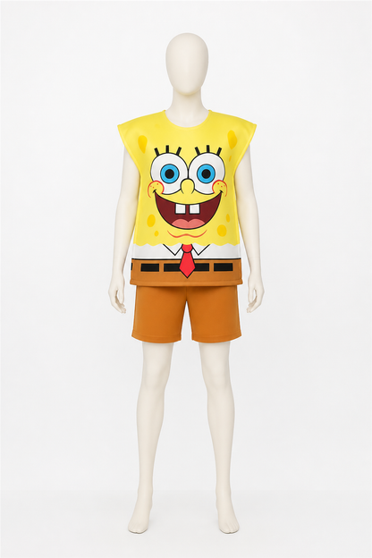 SpongeBob Yellow Carnival Costume Jumpsuit back view