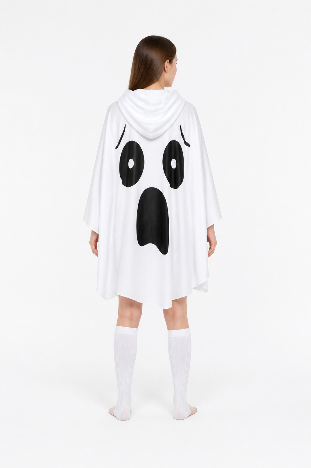 Ghost Costume with Hood and Wide Sleeves back view 2