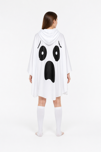Ghost Costume with Hood and Wide Sleeves back view 2