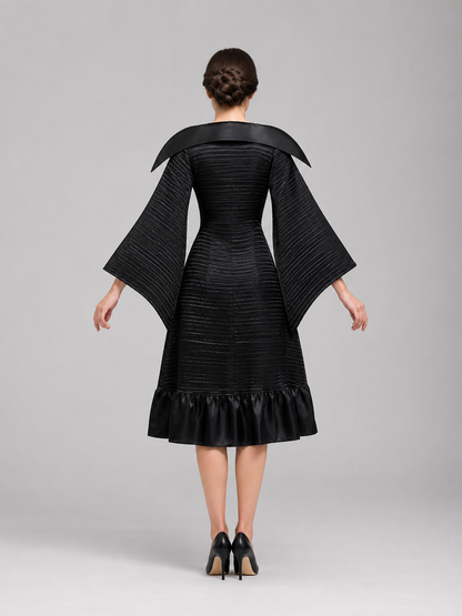 Gothic-Style Cosplay Costume: Dress, Hat, and Cane