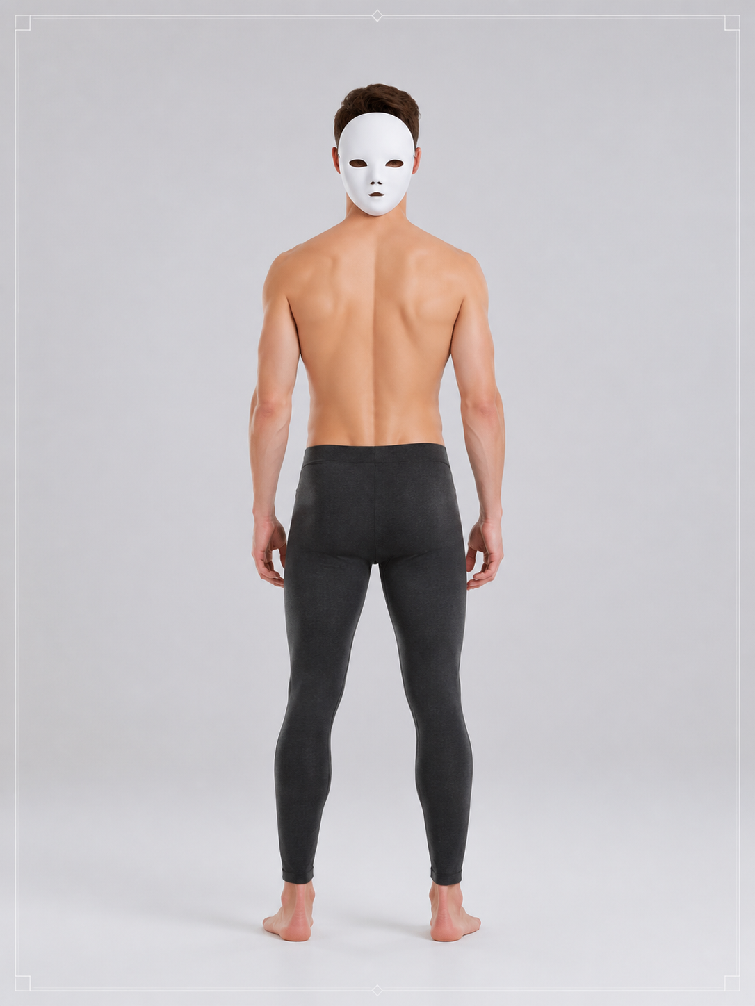White Carnival Mask for Halloween and Cosplay back view