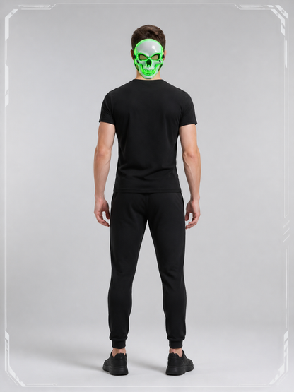 Glowing Skeleton Carnival Mask for Halloween and Cosplay back view