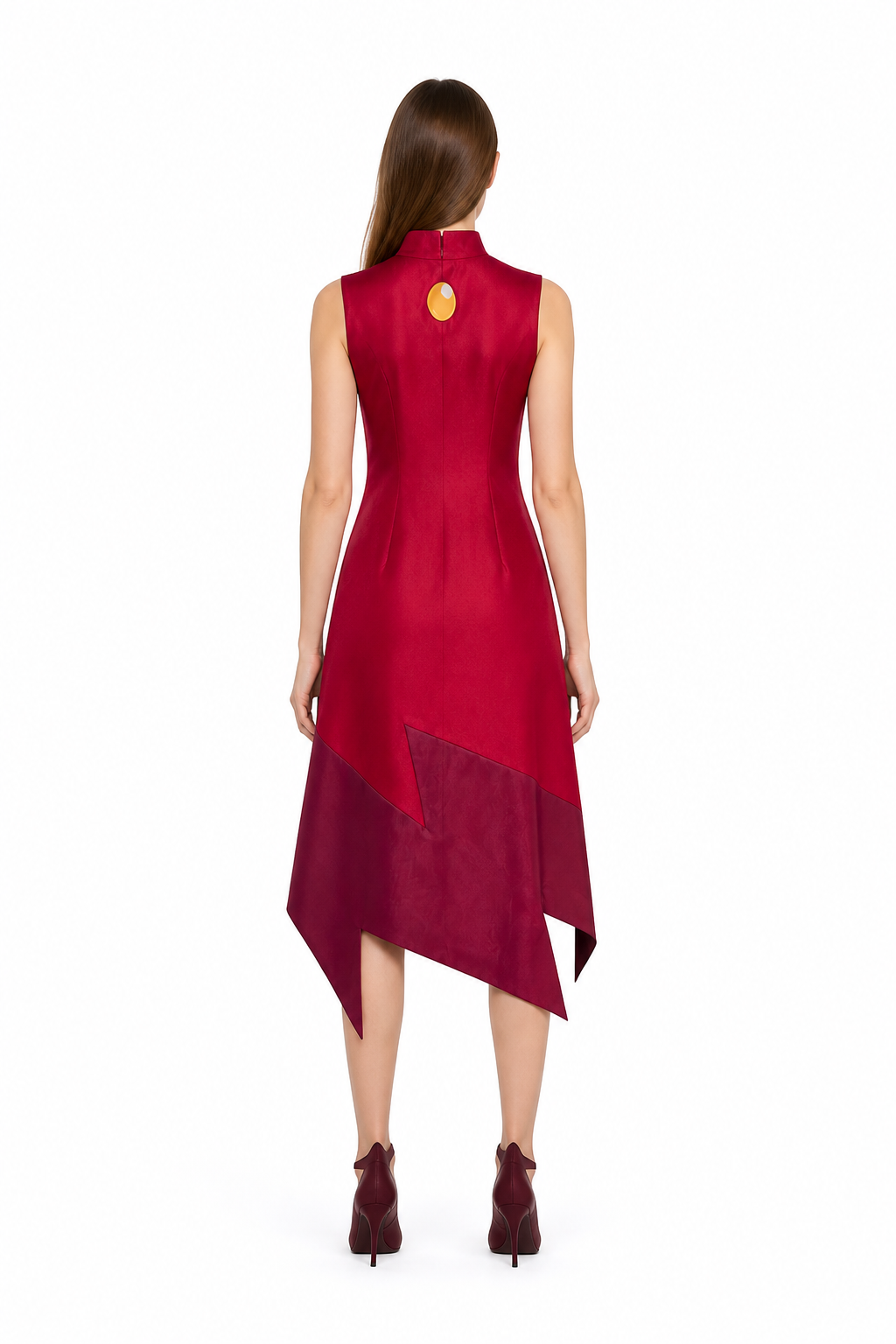Edalyn Cosplay Dress, Red with an Asymmetrical Hem