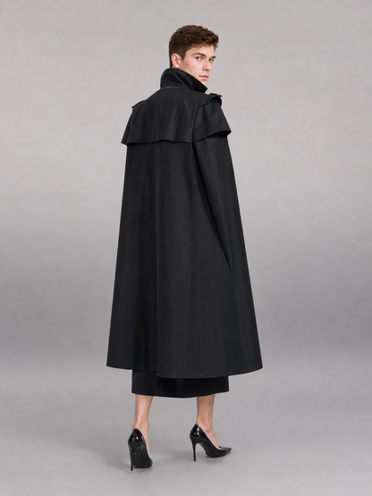 Long Black Gothic Carnival Cape