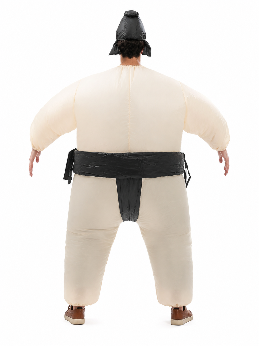Inflatable Sumo Wrestler Costume, Milky White back view