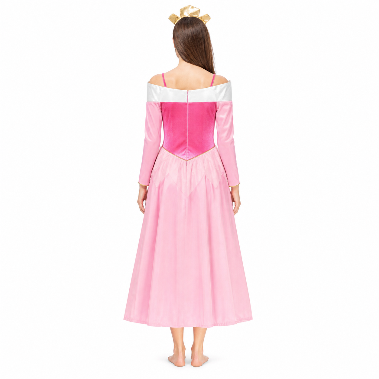 Long Off-the-Shoulder Princess Dress for Cosplay back view