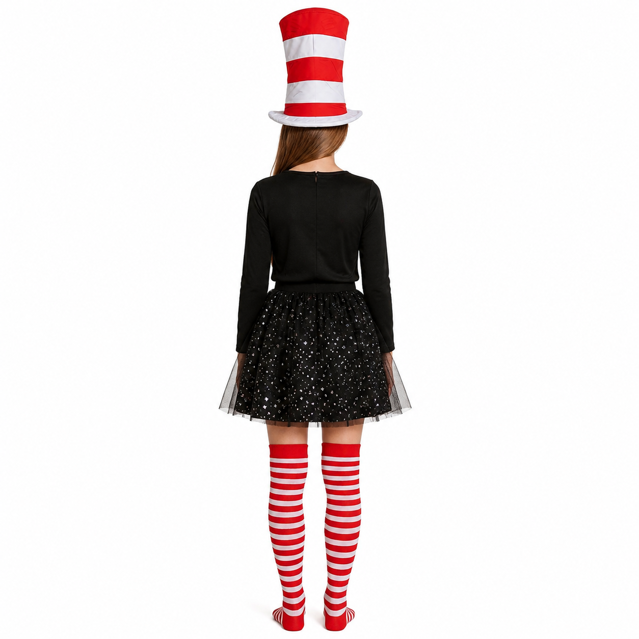 Striped Jumpsuit Carnival Costume back view
