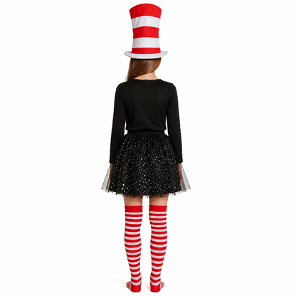 Striped Jumpsuit Carnival Costume back view