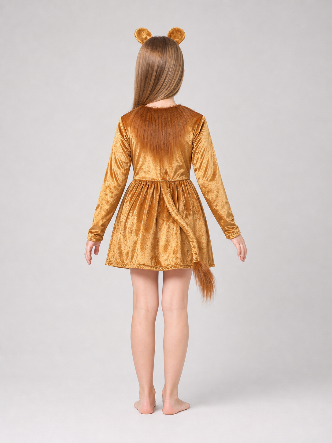 Lion Costume Dress with Ears and Tail