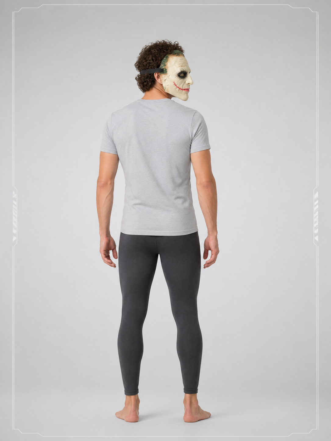 Halloween Clown Carnival Mask back view