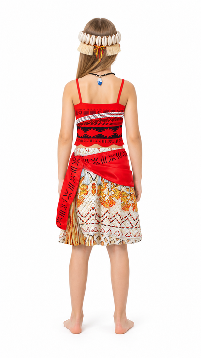 Moana Children's Costume with Accessories back view
