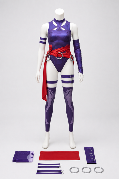 Cosplay jumpsuit with belt and accessories