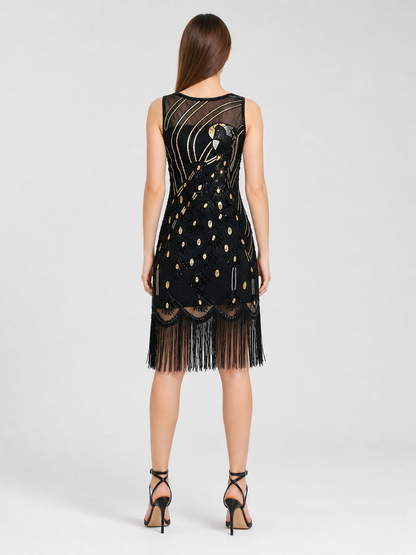 1920s-Style Fringed Dress for Parties