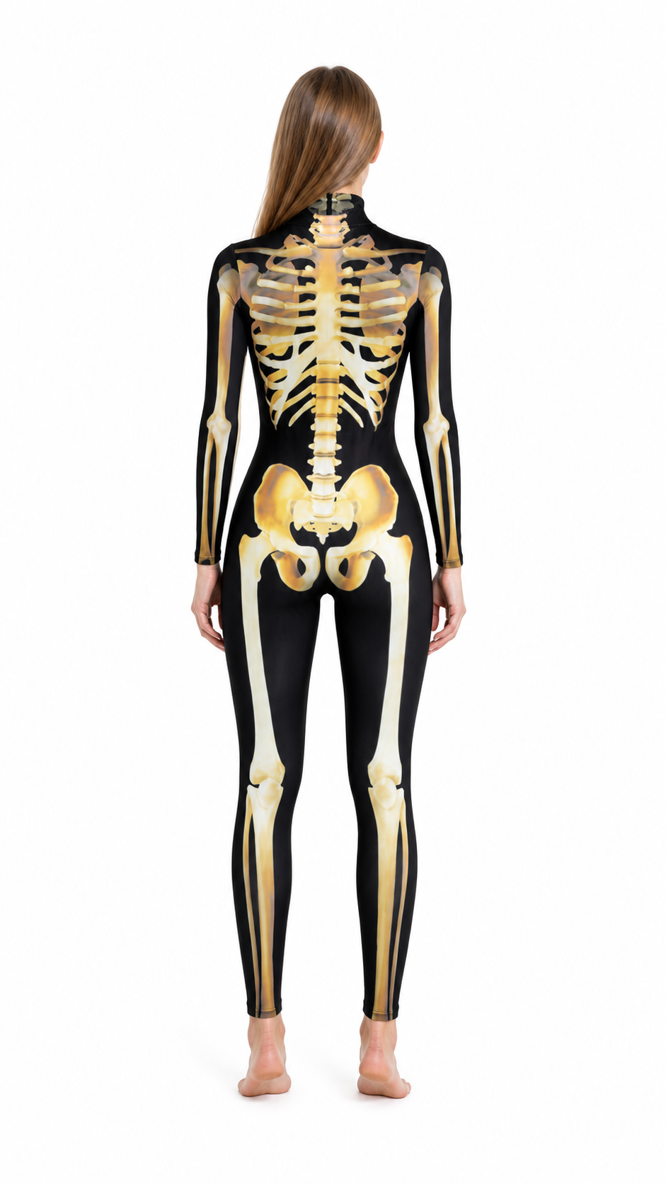 Skeleton Bodysuit with Bone Print for Cosplay back view