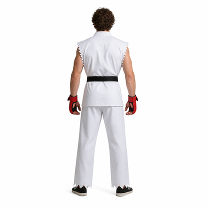 Ken Cosplay Costume: Jacket, Pants, and Belt back view
