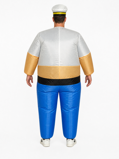 Inflatable Costume with Print and Number 6 for Parties back view