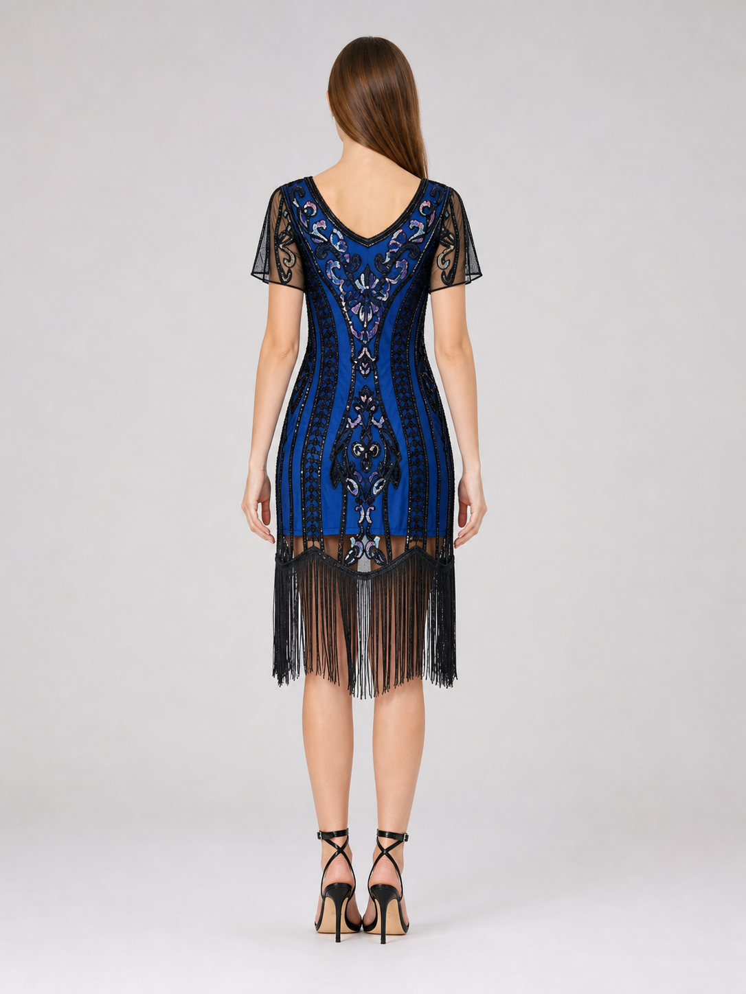 Vintage-Style Flapper Dress with Fringe