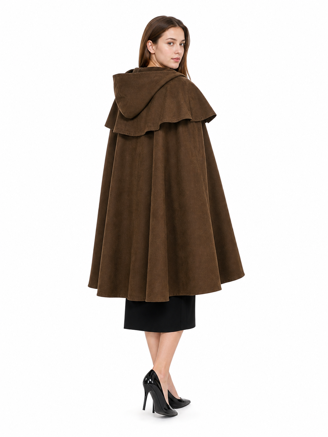 Brown Hooded Carnival Cloak