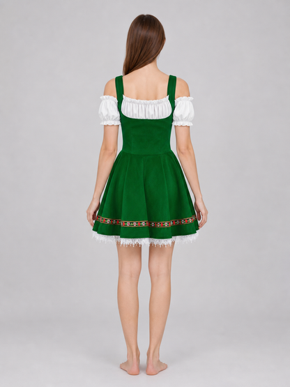 Carnival Dress in an Ethnic Style with Ribbons