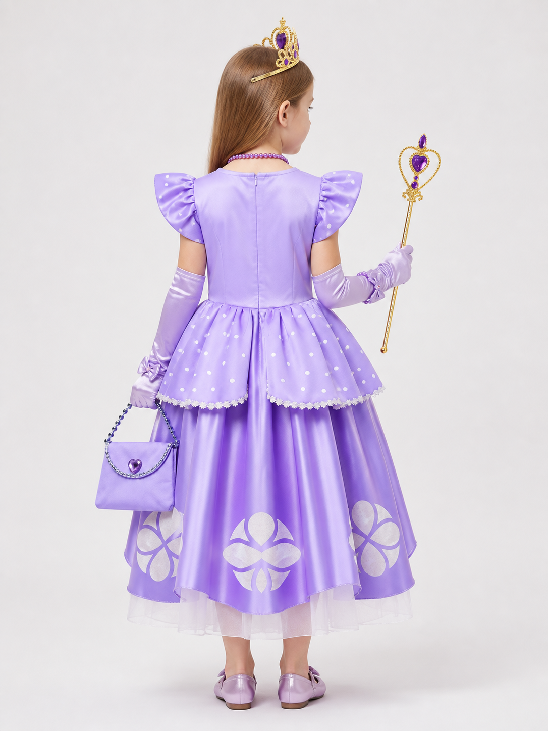 Purple Princess Costume for Halloween back view