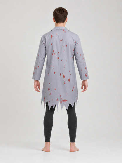 Doctor Costume with Blood Stains and Knife