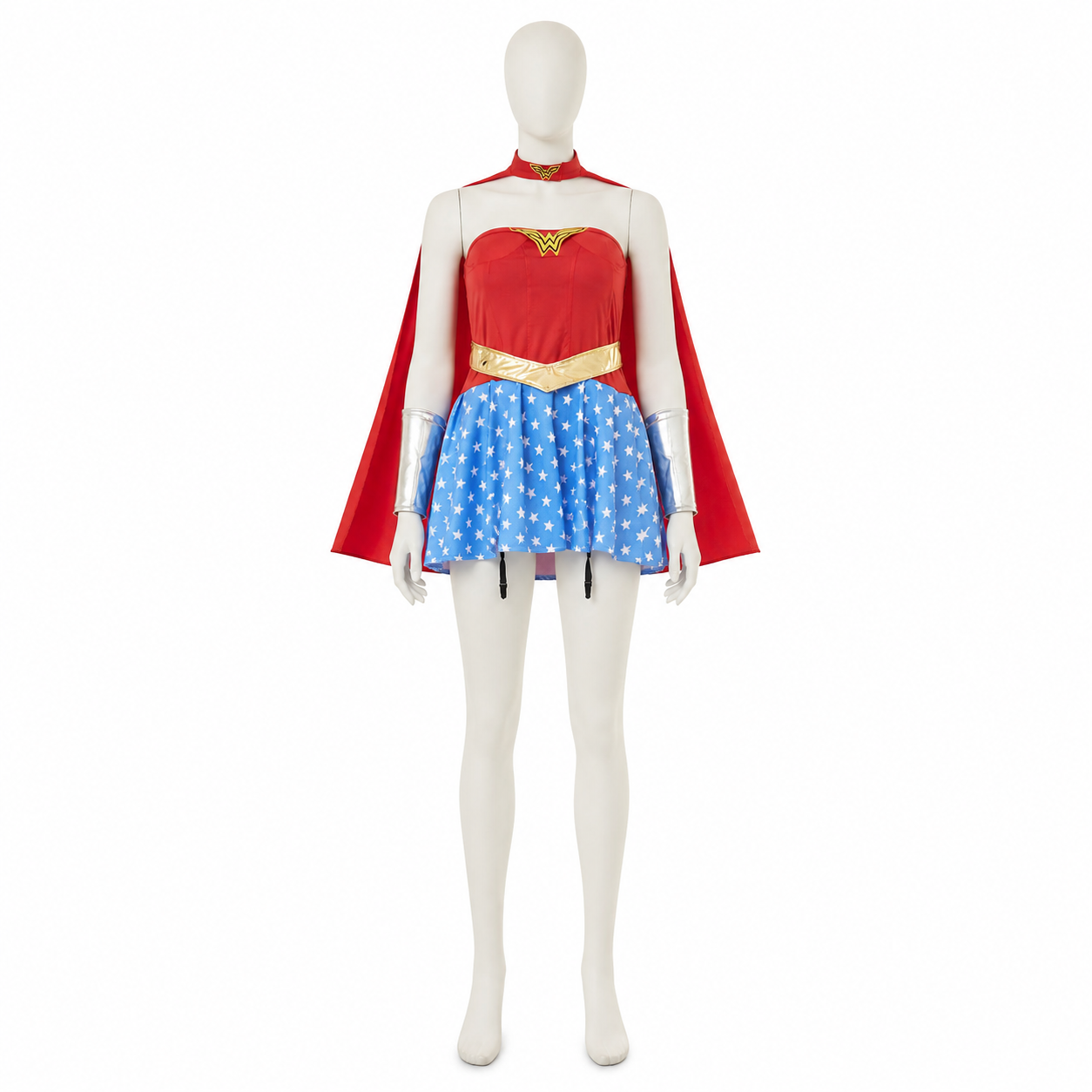 Cosplay Character Costume with Cape and Skirt back view