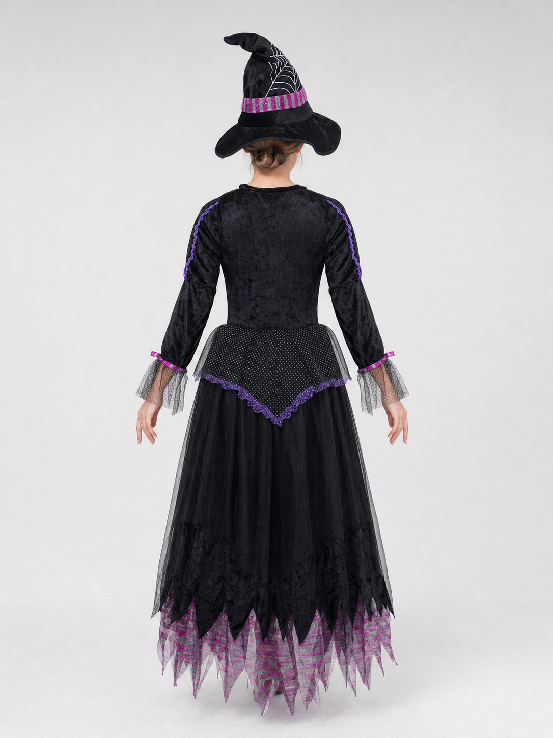 Witch cosplay dress costume with black hat