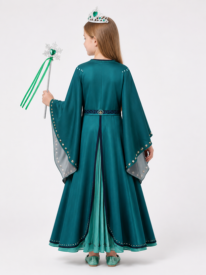 Princess Costume with Cape for Halloween back view