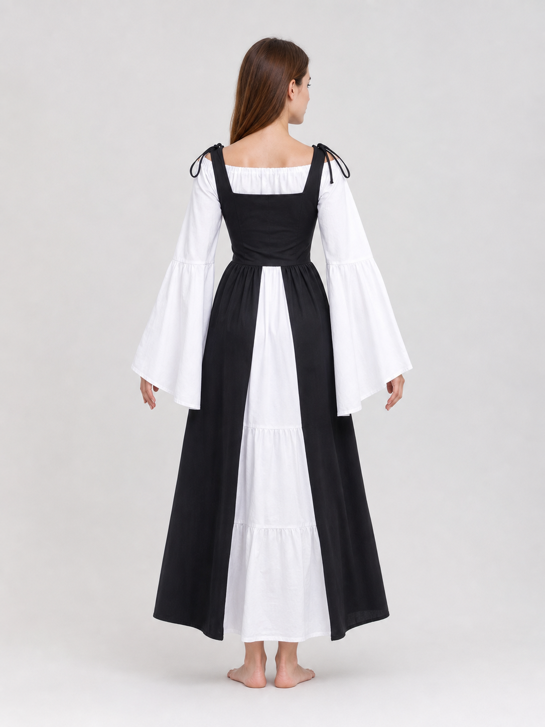 Gothic Medieval Dress with Corset Bodice