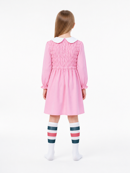 Eleven Halloween Dress, Pink, Long Sleeve back view