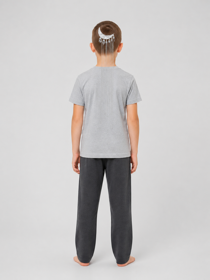 Carnival Headpiece, Silver Crescent Hair Clip back view