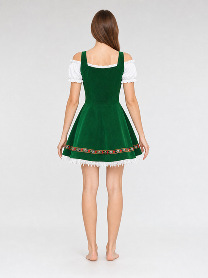 Carnival Dress in an Ethnic Style with Ribbons
