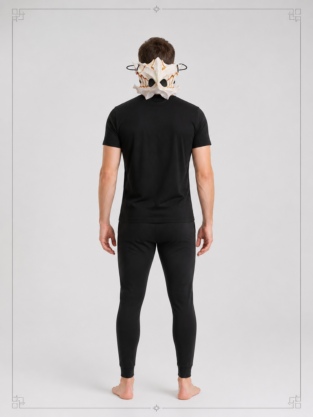 Carnival Skull Mask with Bones for Halloween and Cosplay back view