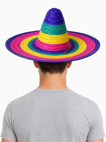 Purple Wide-Brim Carnival Hat