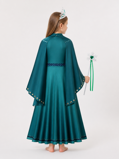 Turquoise Princess Costume for Halloween back view