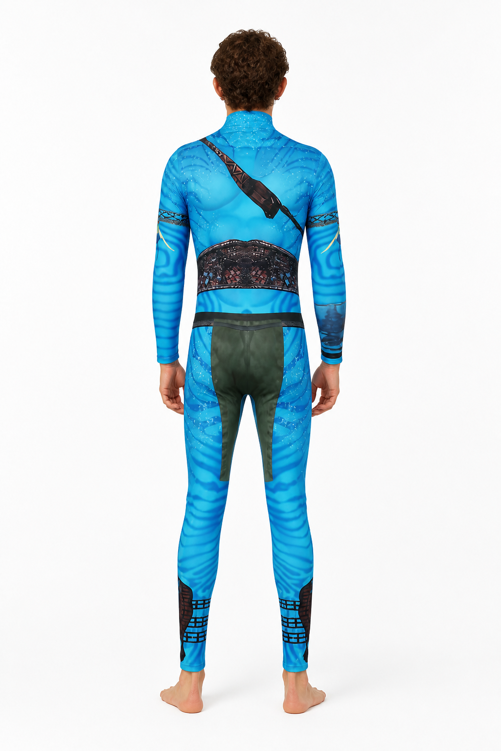 Avatar High-Collar Cosplay Jumpsuit back view