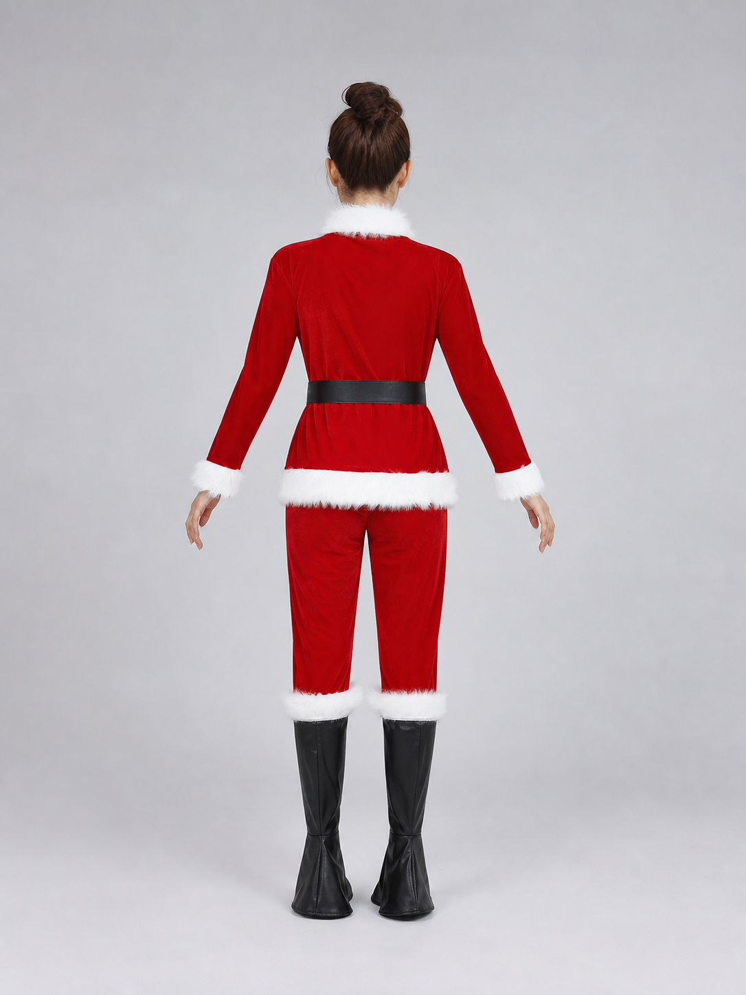 Santa Claus Costume, New Year's Red and White Set