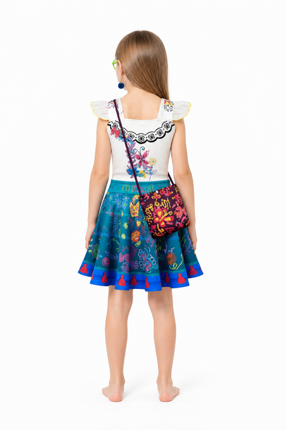 Carnival Dress with Handbag and Accessories back view