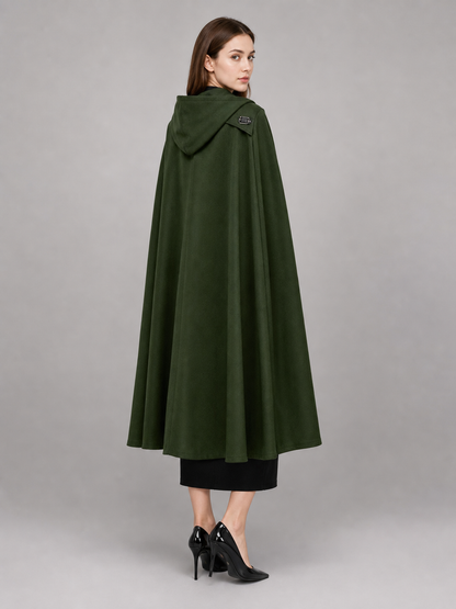 Green Gothic Carnival Cloak with Hood