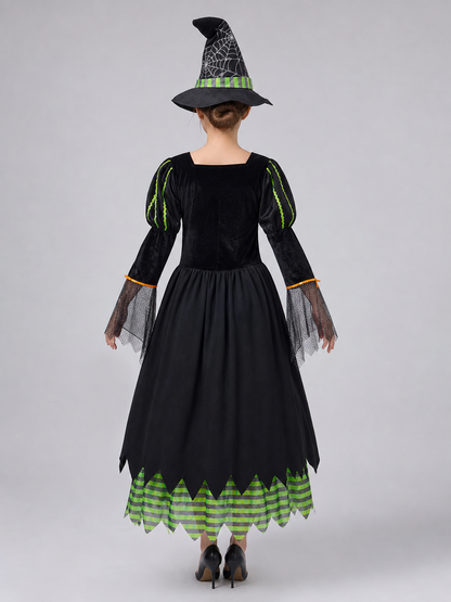 Witch Costume with Pointed Hat for Cosplay