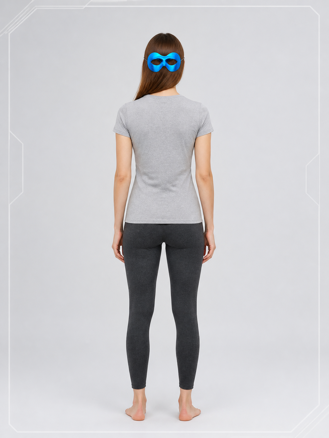 Blue Carnival Mask for Halloween and Cosplay back view
