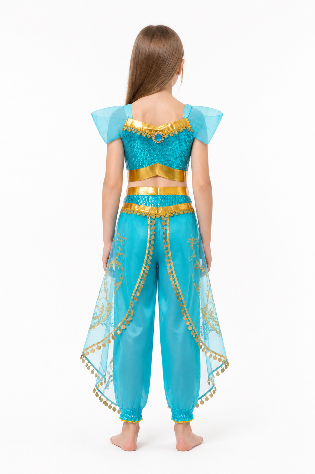 Sparkly Princess Costume with Sequins and Tulle back view