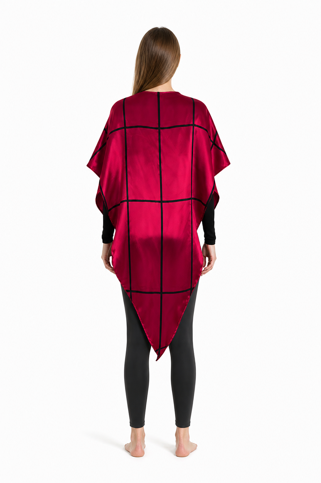 Beetlejuice Cosplay Costume with Cape and Pants back view