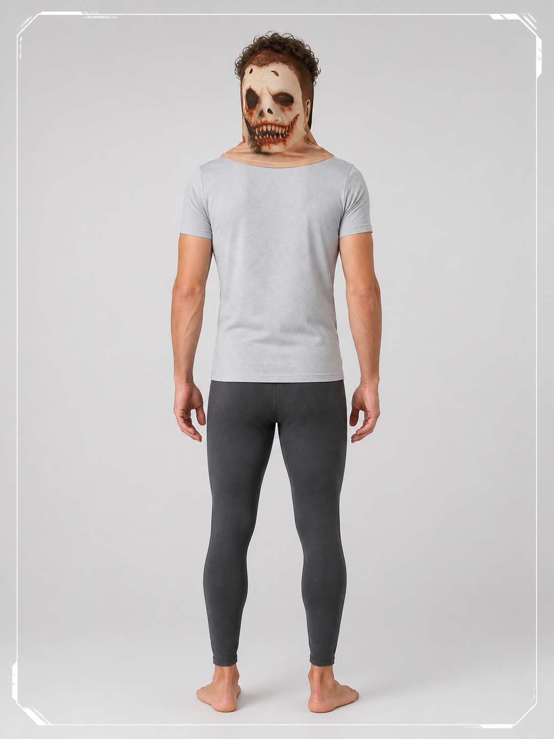 Full-Face Halloween Zombie Mask back view