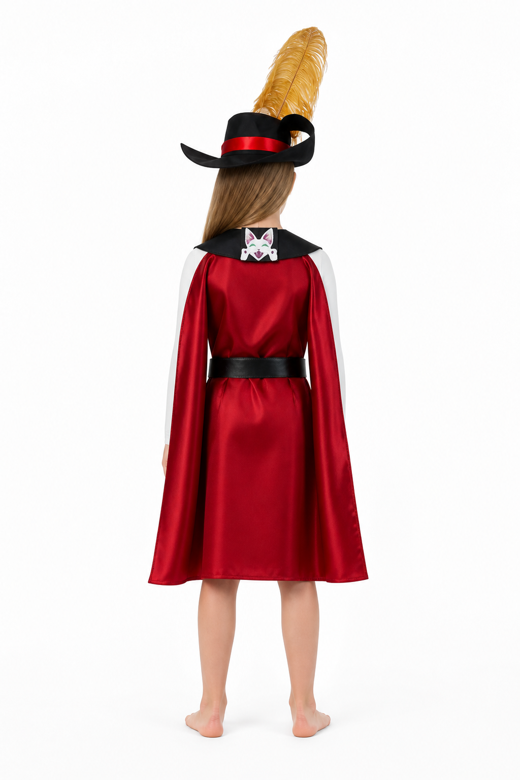 Puss in Boots Costume with Cape and Hat back view