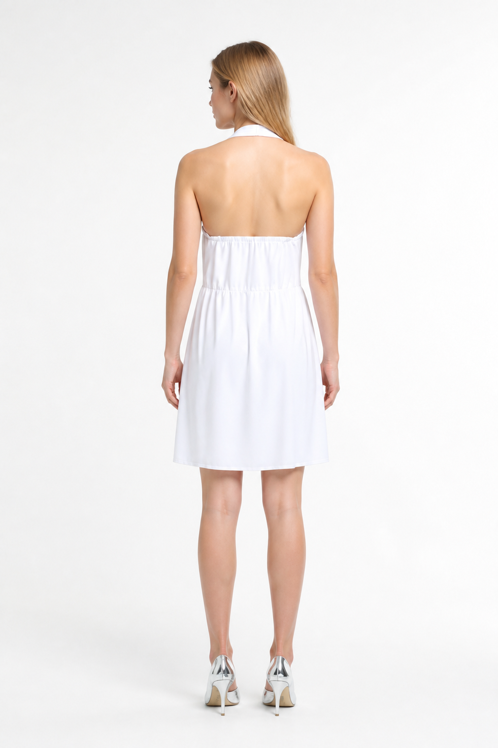 Carnival Dress with a Deep V-Neckline back view