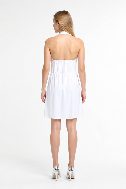 Carnival Dress with a Deep V-Neckline back view