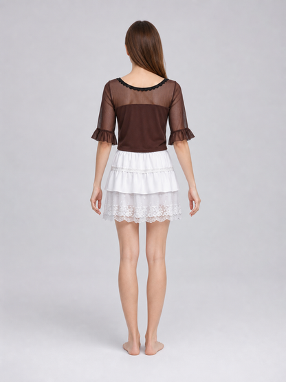 Tenku Mio Cosplay Costume: Top, Skirt, and Belt