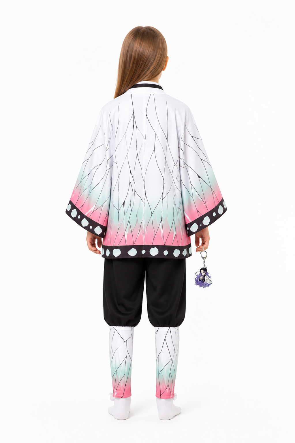 Anime Butterfly Gradient Cosplay Costume back view