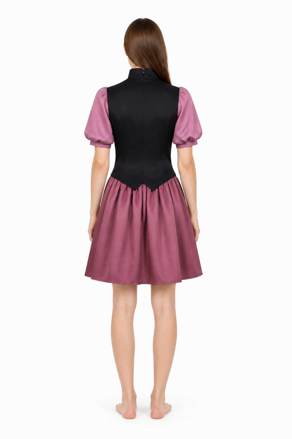 The Owl House Amity Cosplay Costume: Top and Skirt back view